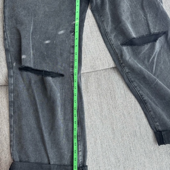 Distressed Black Denim Painters Jeans - Picture 10 of 14